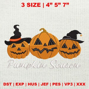 Preppy Pumpkin Season Embroidery Design, Fall Floral Patchwork Pumpkin Stitch File, Autumn Embroidery Pattern