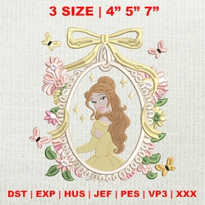 Projekt haftu Magical Kingdom, projekt haftu Princess Mirror Bow, projekt haftu Princess Movie Cartoon, natychmiastowe pobieranie