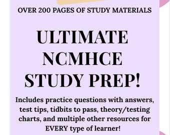 NCMHCE Study Guide: 150+ Page Exam Prep (Digital Download)