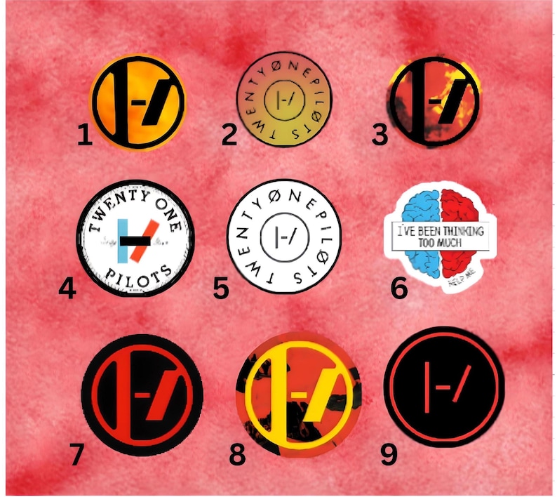 Twenty One Pilot STICKERS | Custom | Blurry Face | Clancy | Josh & Tyler | Stickers | Ticker | Memorabilia | Gift image 4