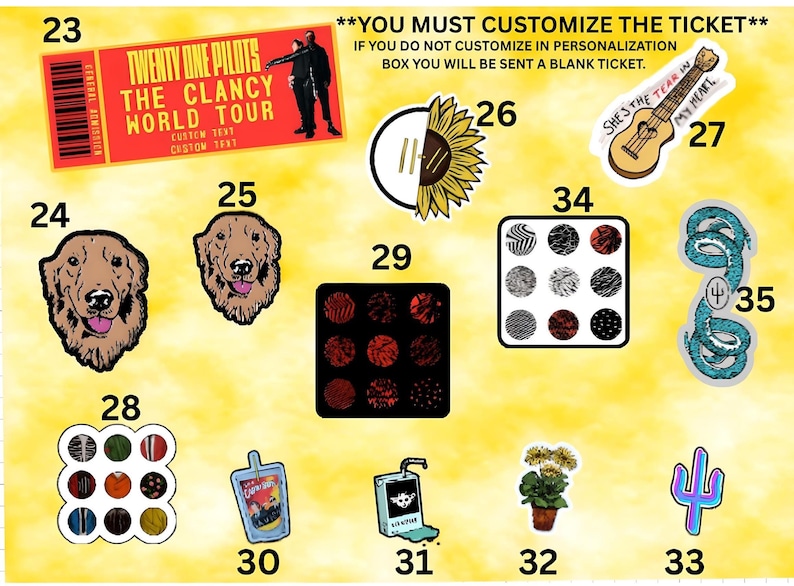 Twenty One Pilot STICKERS | Custom | Blurry Face | Clancy | Josh & Tyler | Stickers | Ticker | Memorabilia | Gift image 6