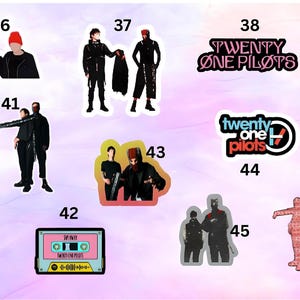 Twenty One Pilot STICKERS | Custom | Blurry Face | Clancy | Josh & Tyler | Stickers | Ticker | Memorabilia | Gift image 7