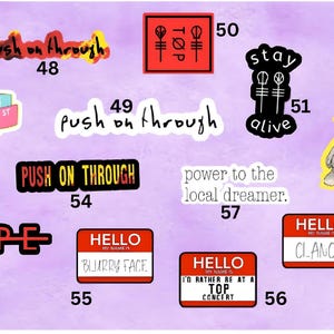 Twenty One Pilot STICKERS | Custom | Blurry Face | Clancy | Josh & Tyler | Stickers | Ticker | Memorabilia | Gift image 8