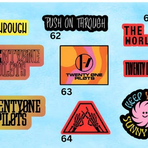 Twenty One Pilot STICKERS | Custom | Blurry Face | Clancy | Josh & Tyler | Stickers | Ticker | Memorabilia | Gift image 9