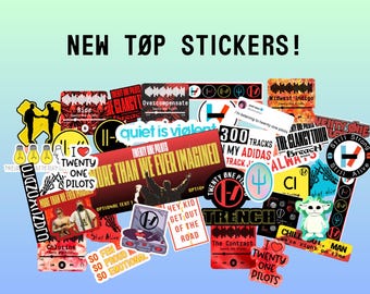 Twenty One Pilot NEW STICKERS!!! | Custom | TRENCH | Clancy | Josh & Tyler | Stickers | Ticket | Memorabilia | Gift