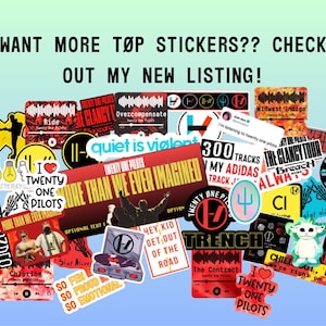 Twenty One Pilot STICKERS | Custom | Blurry Face | Clancy | Josh & Tyler | Stickers | Ticker | Memorabilia | Gift image 3