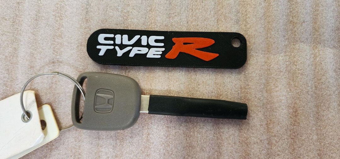 Civic Type R 3D Printed Keychain Badge - Etsy