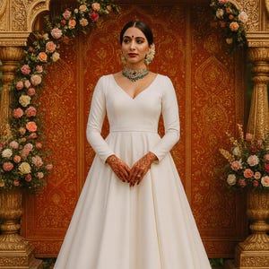 Long Sleeve Indian Wedding Dress - Etsy Long Sleeve Indian Wedding Dress - Etsy