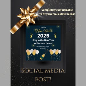Publication du Nouvel An immobilier sur les réseaux sociaux