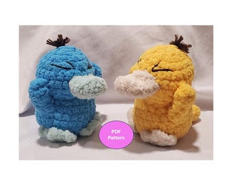 Mini Psychic Duck Amigurumi Crochet Pattern – PDF Download – Desktop Buddy - Psyduck Inspired - Instant Download
