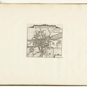 Gestochene Karte von Dublin, Irland, 1726 von Pieter van der A.A. aus Leiden, Reproduktion