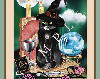 Póster imprimible de la carta del Tarot del Gato