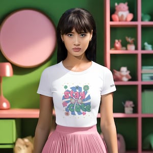 Premium Women&#39;s T-shirt, cute preppy aesthetic, Cute Tee, Kawaii Tee, Cute T-Shirt, Kawaii T-Shirt