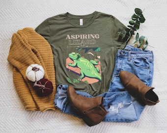 Funny Aspiring Lizard Reptile Lover Tee Reptile Lover Gift Lizard Mom Lizard Dad Shirt Basking Lizard Animal T-Shirt
