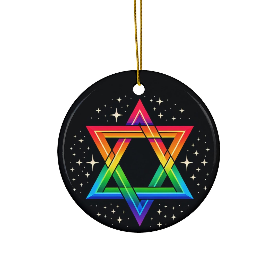 Rainbow Star of David dark Hanukah Ornament Jewish Hanukkah Gift Chanukkah Hanukkah Gifts Etsy