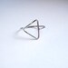 Triangle Silver Ring, Wire Ring, Simple Triangle Ring, Geometrical ...
