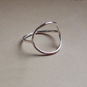 Simple Sterling Silver Circle Pinky Ring - Etsy