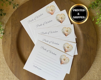 Pearls of Wisdom Advice Cards, Keepsake, Guest Book Alternative, Grads, Wedding, Baby Shower, Pearls and Prosecco