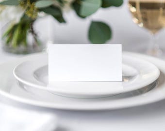 Blank Folded Wedding Place Cards - Minimalist Escort Cards