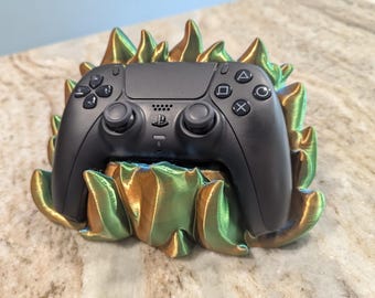 PS5 Controller Holder – 3-Tone Metallic 3D Printed Design