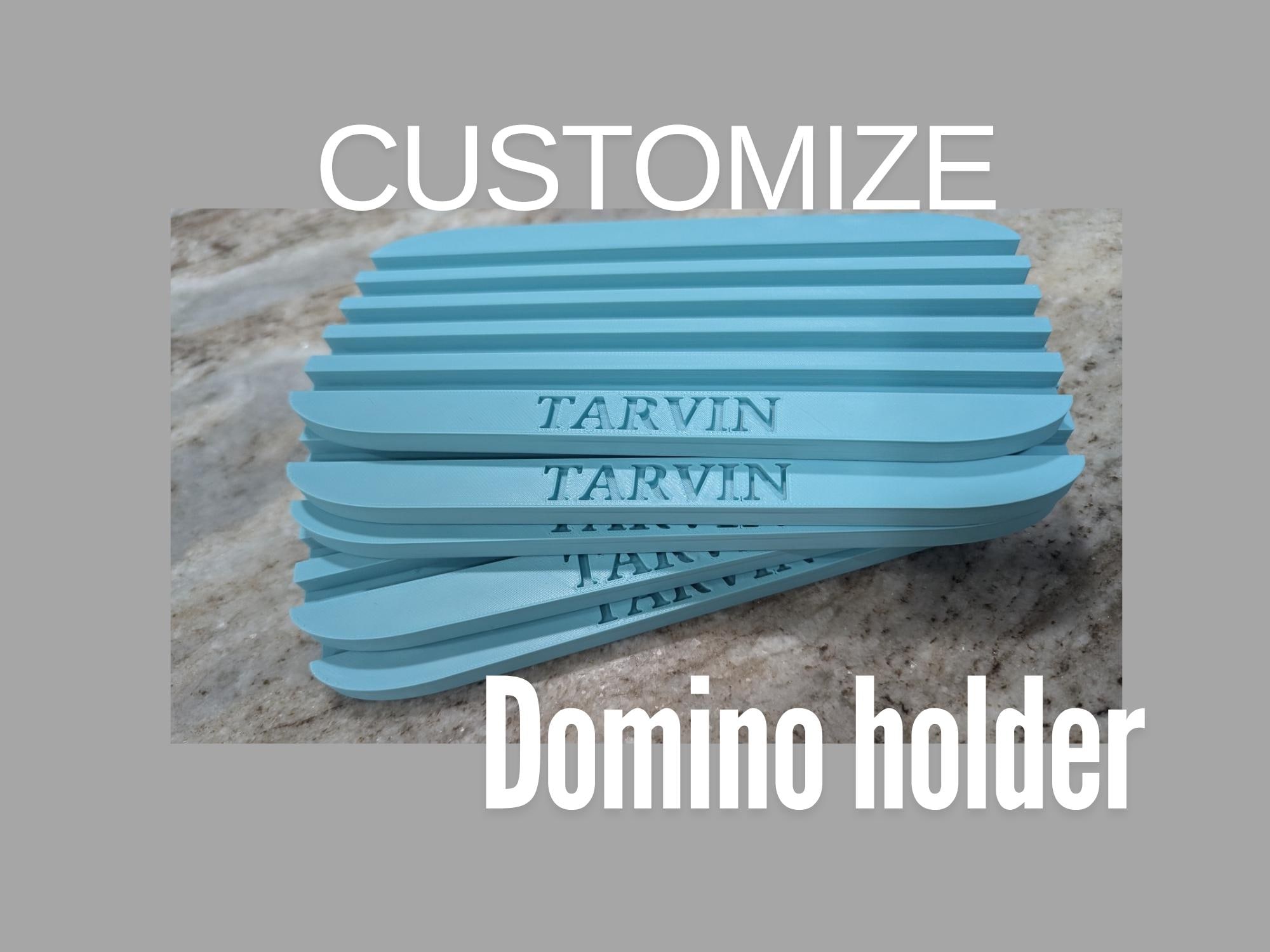 Personalized Domino Holder Set – 3D Printed Customizable Game Night Accessory