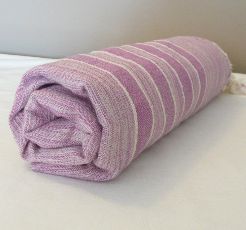 lilac patterned towels