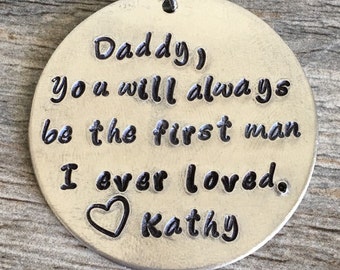 Llavero personalizado para el padre de la novia, regalo de boda grabado a mano