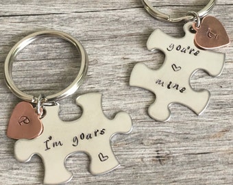 I'm yours you're mine couples Puzzle Key chains, Gift for Him, Gift for her, Anniversary gift, gift for couples, Valentines day gifts