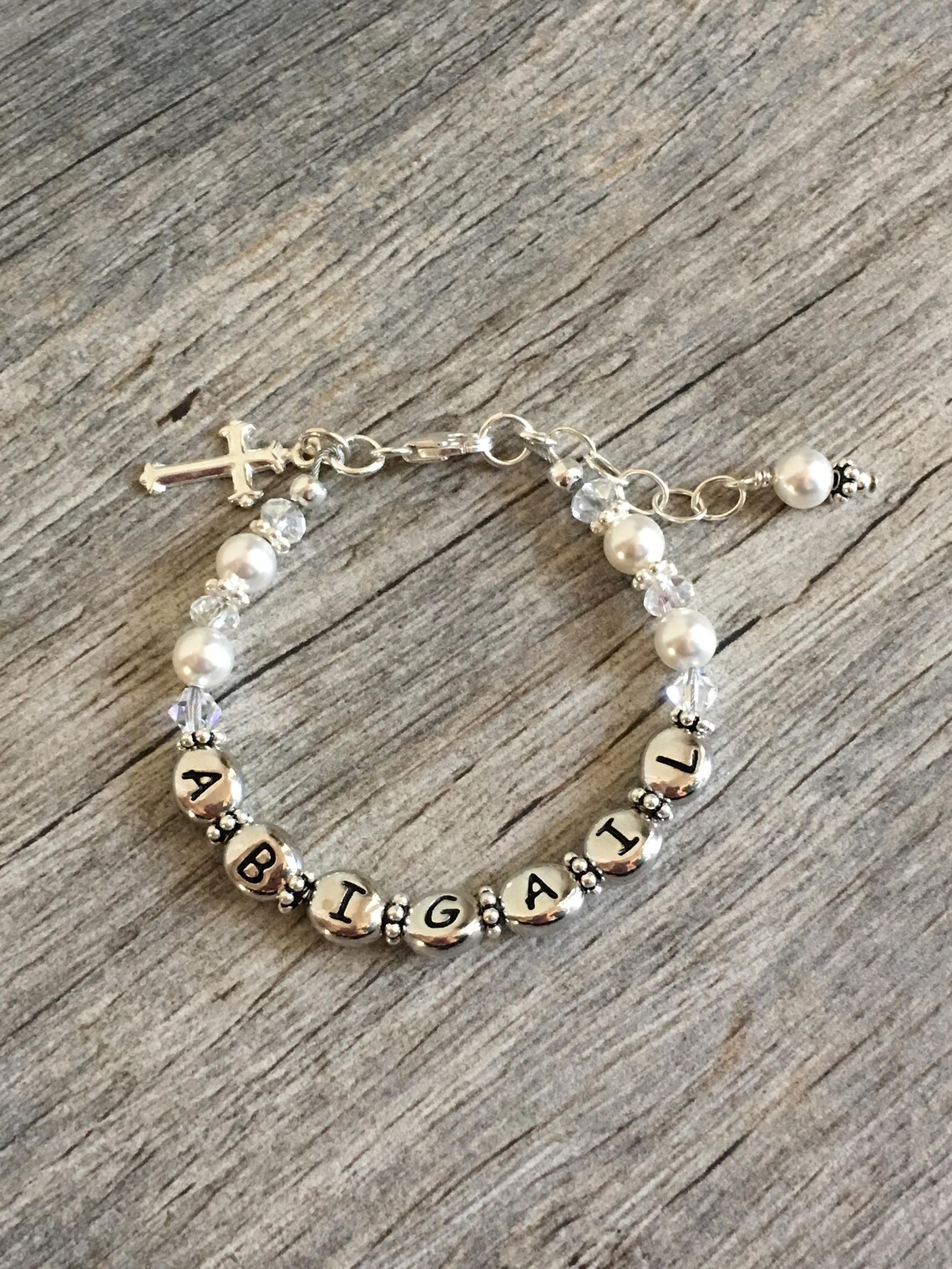Gift for Baby Girl Baptism Bracelet Christening Bracelet Etsy