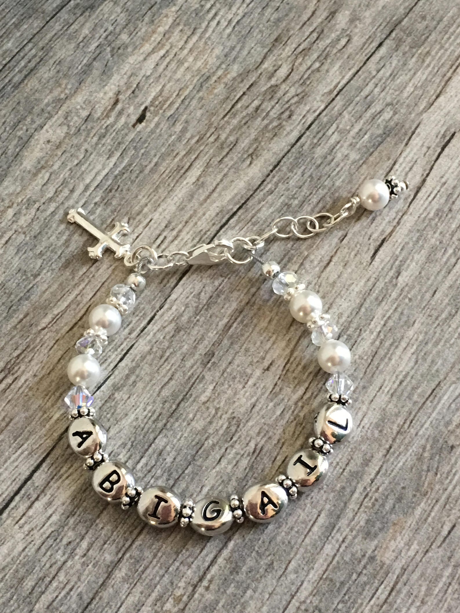 Gift for Baby Girl Baptism Bracelet Christening Bracelet Etsy