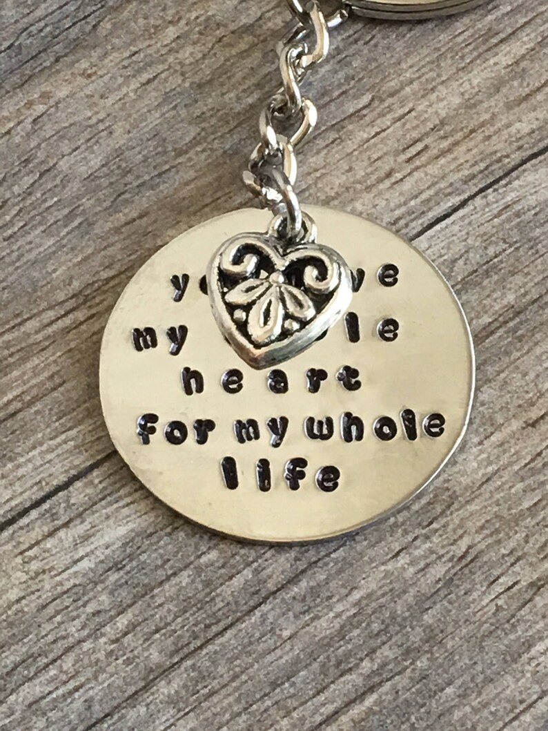 You have my whole heart for my whole life quote hand stamped  etsy