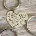 Gift For Mom, Gifts For Mom From Daughters, Mothers Day Gift, Personalized Mom Gift, Hand Stamped heart puzzle piece key chain set, mom 