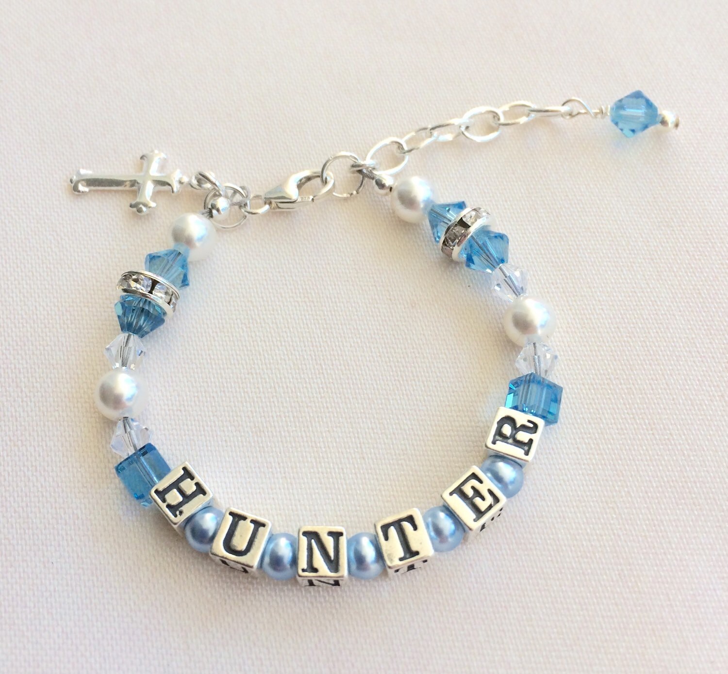 Baptism bracelet christening bracelet baby bracelet for boy Etsy