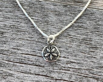 Sterling Silver Sand Dollar Necklace, Beach Jewelry