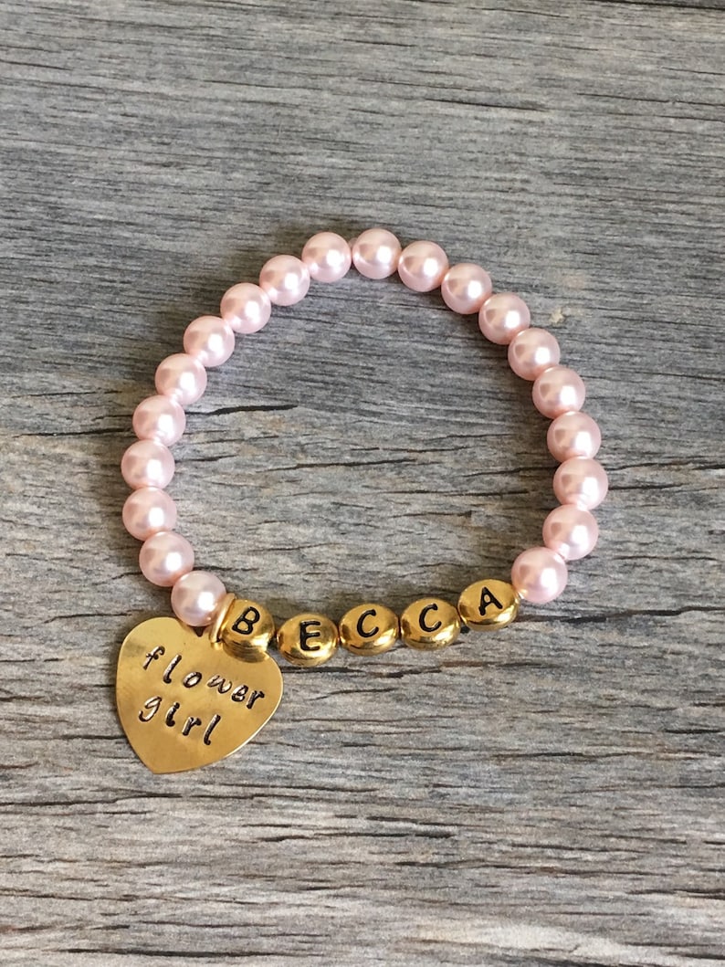 Flower Girl Bracelet Personalized Flower Girl Gift Ideas Etsy