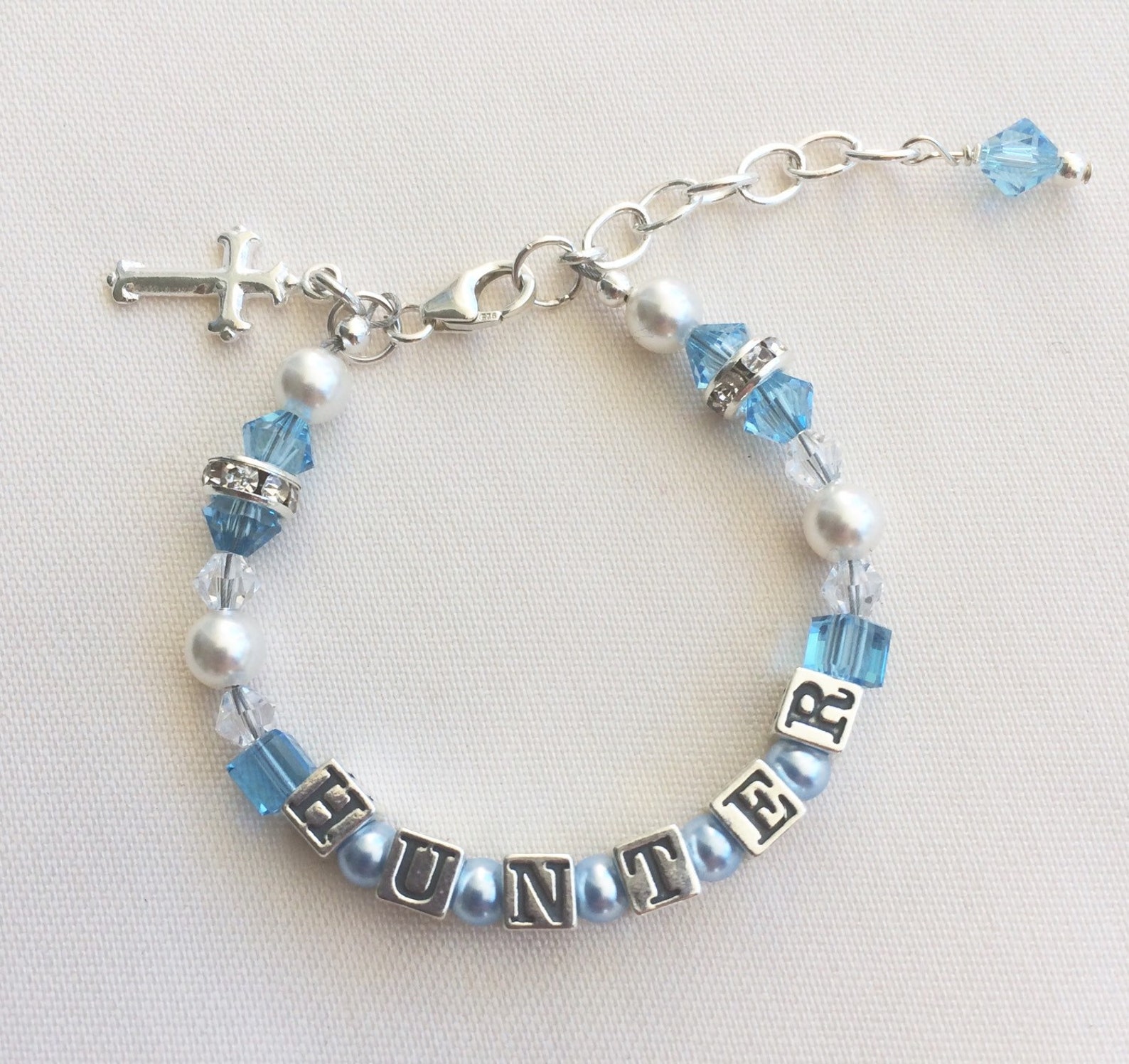 Baptism bracelet christening bracelet baby bracelet for boy Etsy
