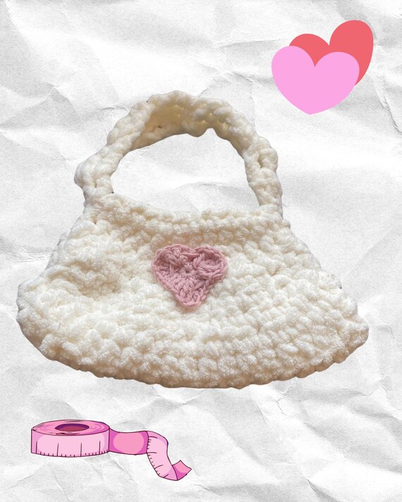 Handbag with pink heart