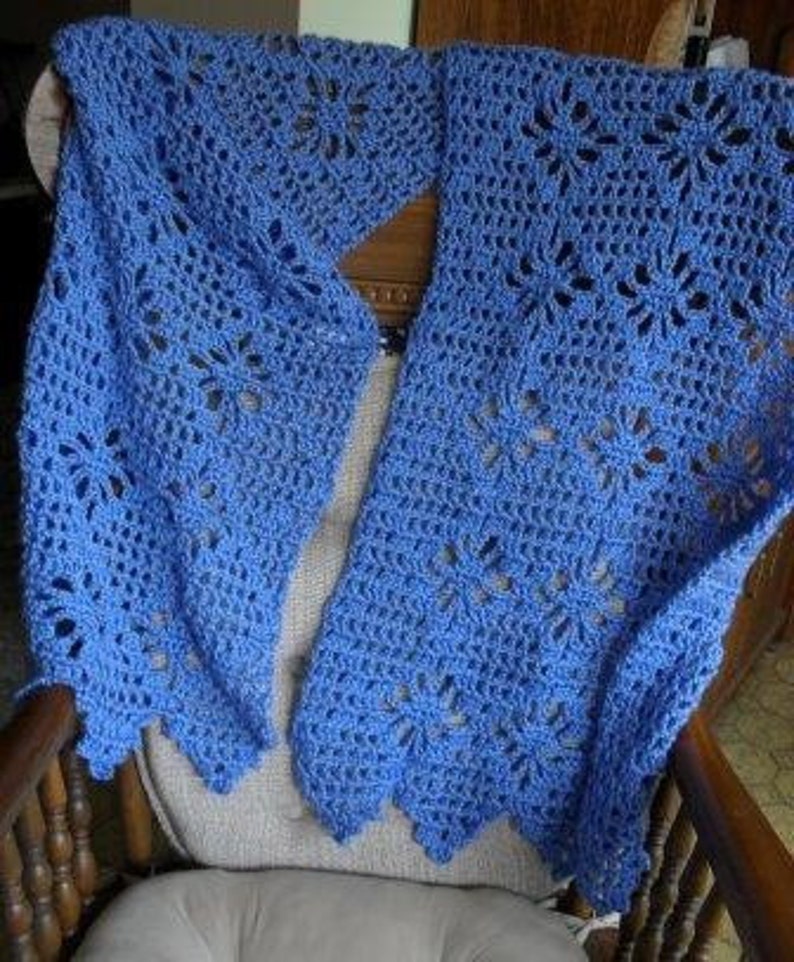 Berry Blue Extra Long Shawl image 2