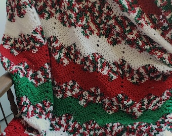 Dreamy Ripple Christmas Afghan