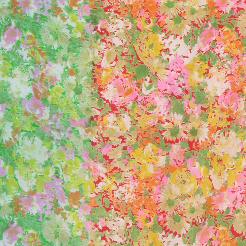 Floral Silk Scarf Pink Green Sari Silk Infinity Circle Etsy