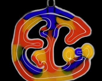 Whatchamacallit Fused Glass Sun Catcher