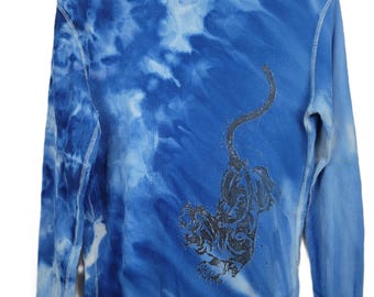 Upcycled J.Ferrar Thermal Long Sleeve Tie-Dye Shirt - Adult, Unisex, Size M