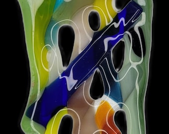 The N Fused Glass Sun Catcher