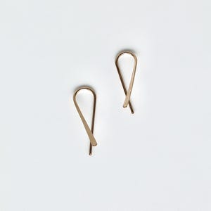 Minimalist Threader Earrings: Handmade 14k Gold Filled or Sterling Silver Dainty Lightweight Jewelry