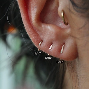 Hammered Sleeper Front Back Stud Earrings | Ear Jacket Threader Earrings | Handmade Minimalist Jewelry