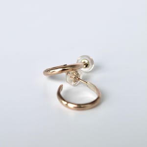 Dainty Mini Huggie Hoop Earrings: Handmade 14k Gold Filled or Sterling Silver Minimalist Lightweight Jewelry