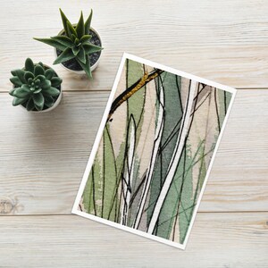 Handgeschilderde aquarelgrassen voor Valentijnsdag of Moederdag, wenskaart, kunstzinnig vormgegeven, cadeaukaart, voor natuurliefhebbers