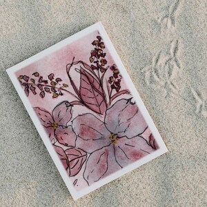 handgemalte Grußkarte zu verschiedensten Anlässen in Aquarell, handgemachte Grußkarte mit Umschlag, 6 Varianten, schöne Blumen, Geburtstag