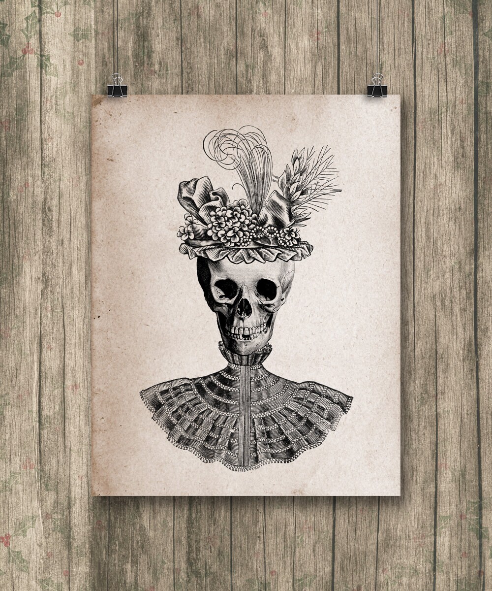 Vintage Skull Art Print Dress