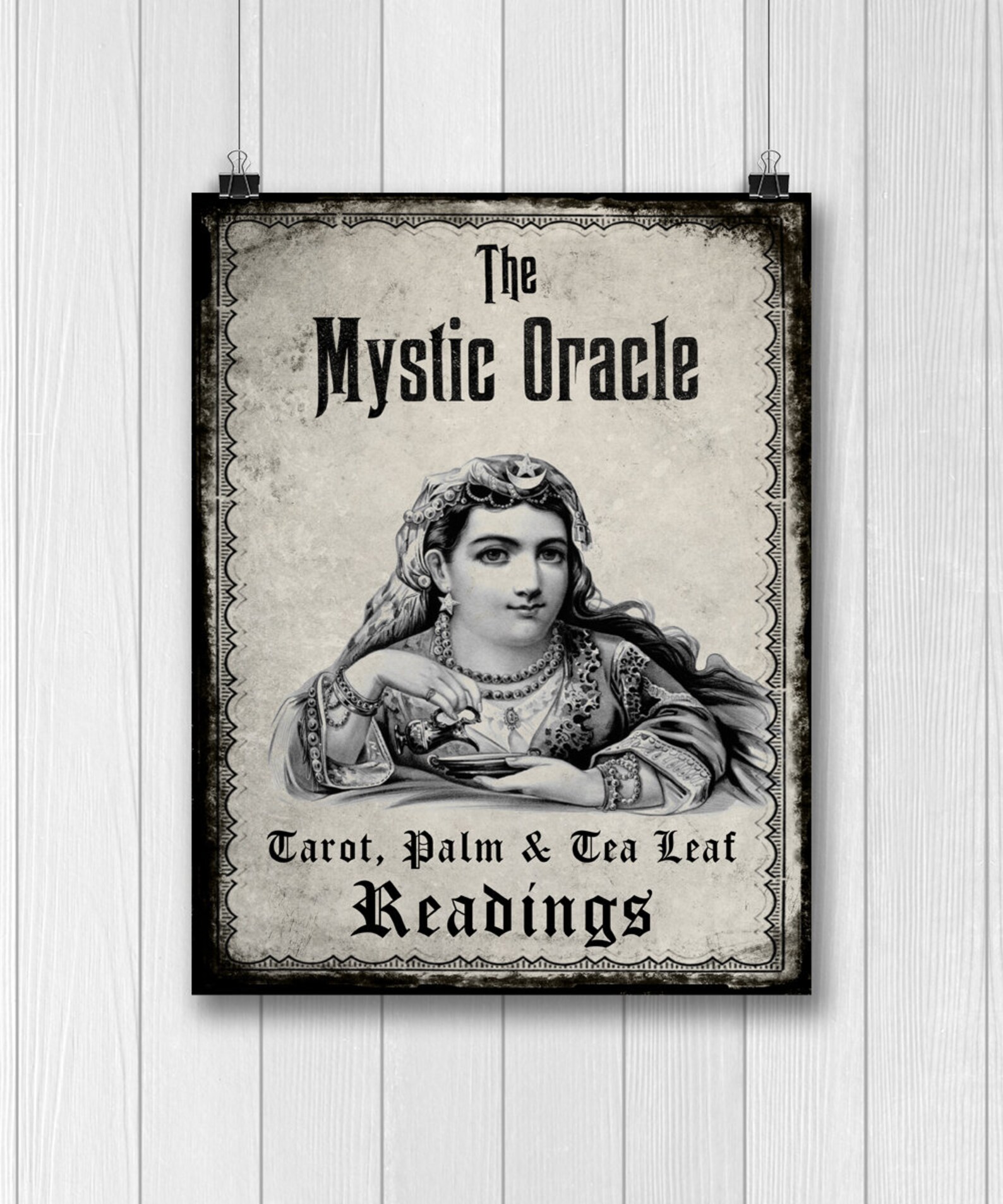 Fortune Teller Palmistry Digital Art Print Mystic Oracle Gypsy - Etsy